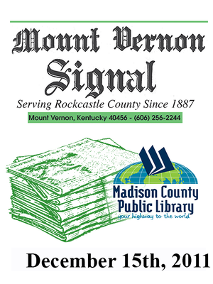 cover image of Mount Vernon Signal 12/15/2011
